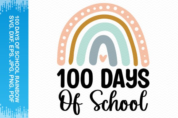 100 Days of School Rainbow Clipart