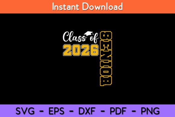 Class of 2026 Senior 26 High School Graphics