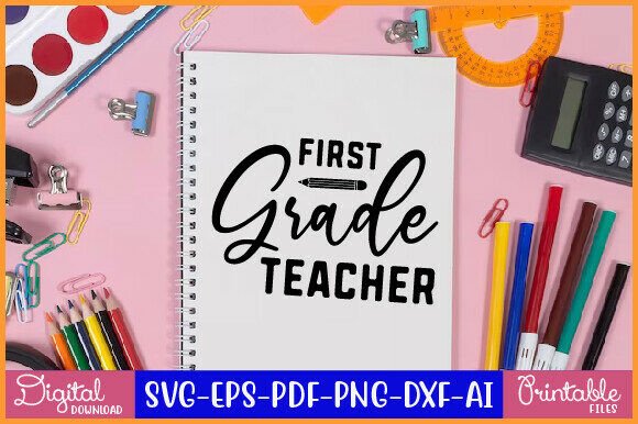 First Grade Teacher PNG Graphics