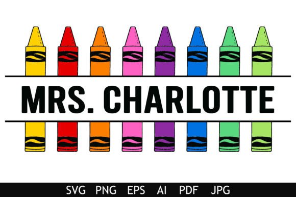 Rainbow Crayons Teacher Name