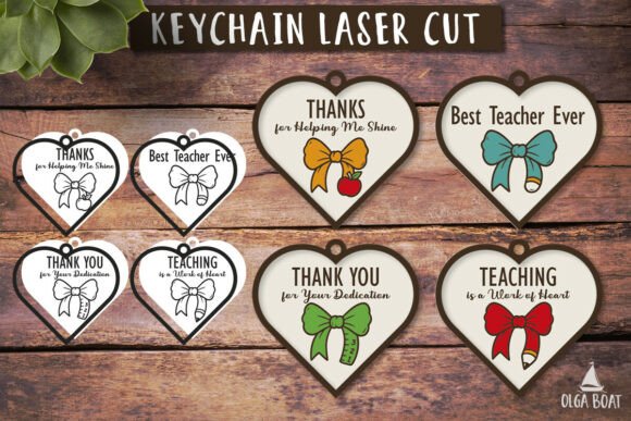 Teacher Appreciation Gift Keychain Svg for Crafts and Graphics