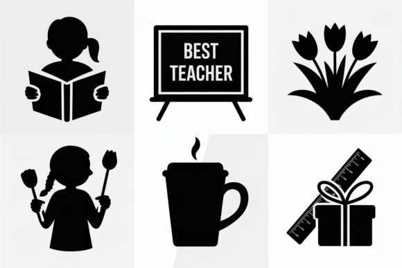 Teacher Appreciation Icons Bundle SVG