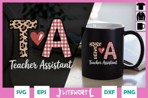Teacher Assistant Letters Teaching SVG Graphics and Crafts