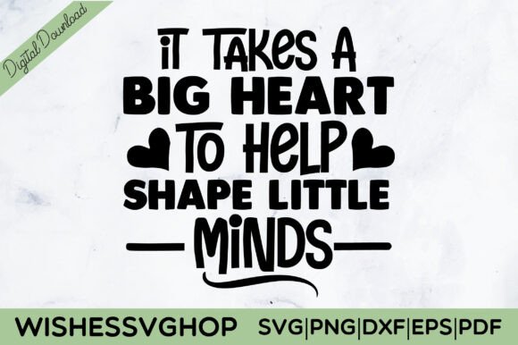Teacher Heart Little Minds SVG PNG
