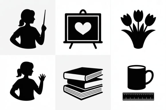 Teacher Icons Silhouette Clip Art SVG