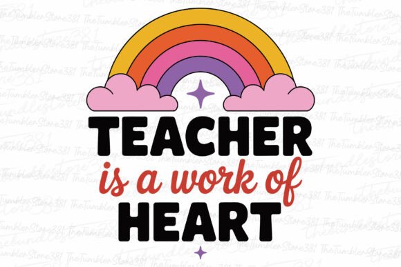 Teacher is a Work of Heart SVG