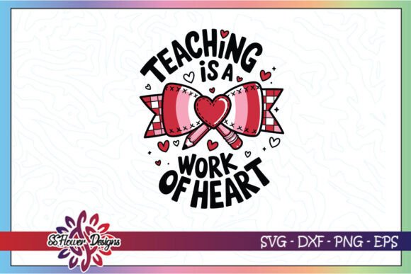 Teacher Valentine Coquette Bow SVG: Graphics and Crafts in One