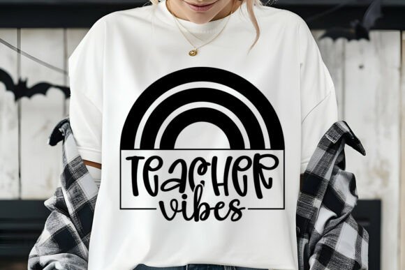 Teacher Vibes All Day SVG for Crafts and Graphics